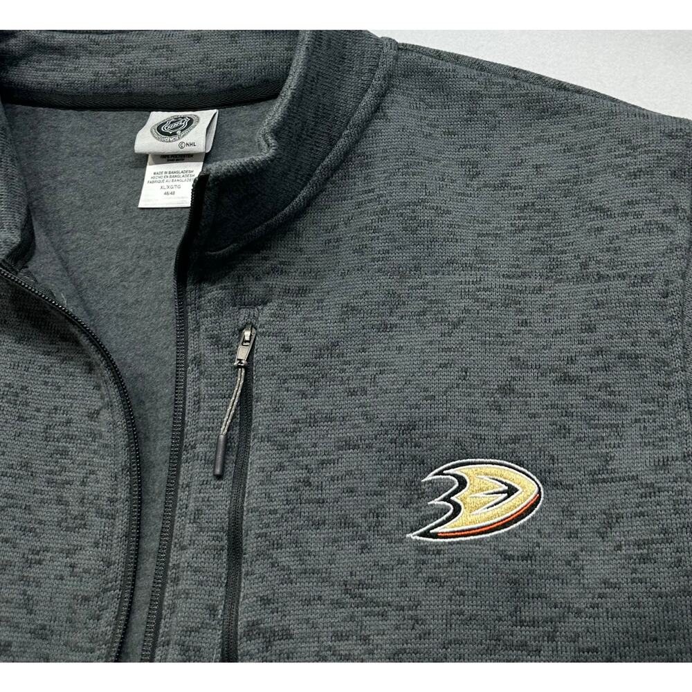 NHL Anaheim Ducks Full Zip Jacket Gray Official Licensed Hockey Jacket Men’s XL - Picture 5 of 9
